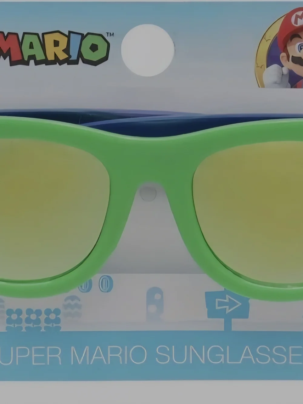 Nintendo Super Mario Kids Sunglasses - Bright Green Frame Lenses Nwt Classicas